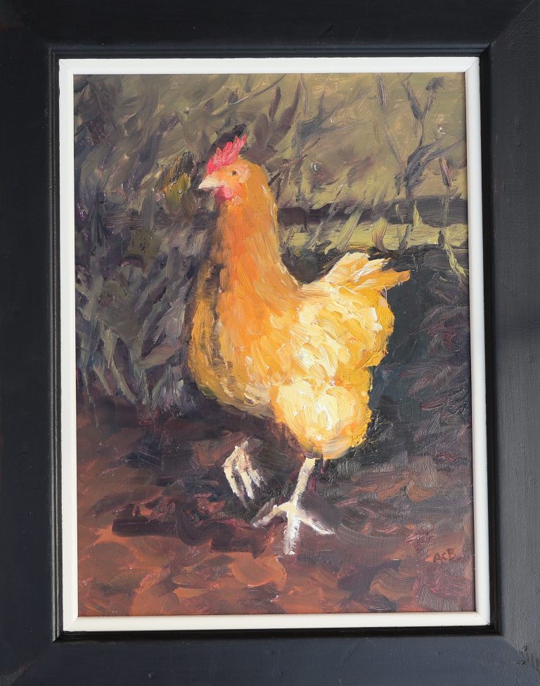 scratching hen 768x975